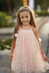 Peach stars tulle dress beautiful for birthday or wedding events